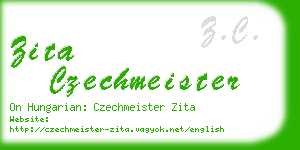 zita czechmeister business card